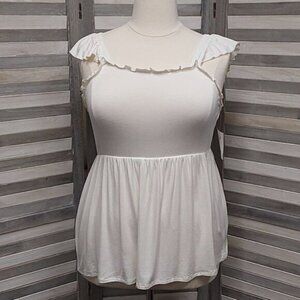 Ruffle Sleeve Tank  | 89th + Madison | 1X